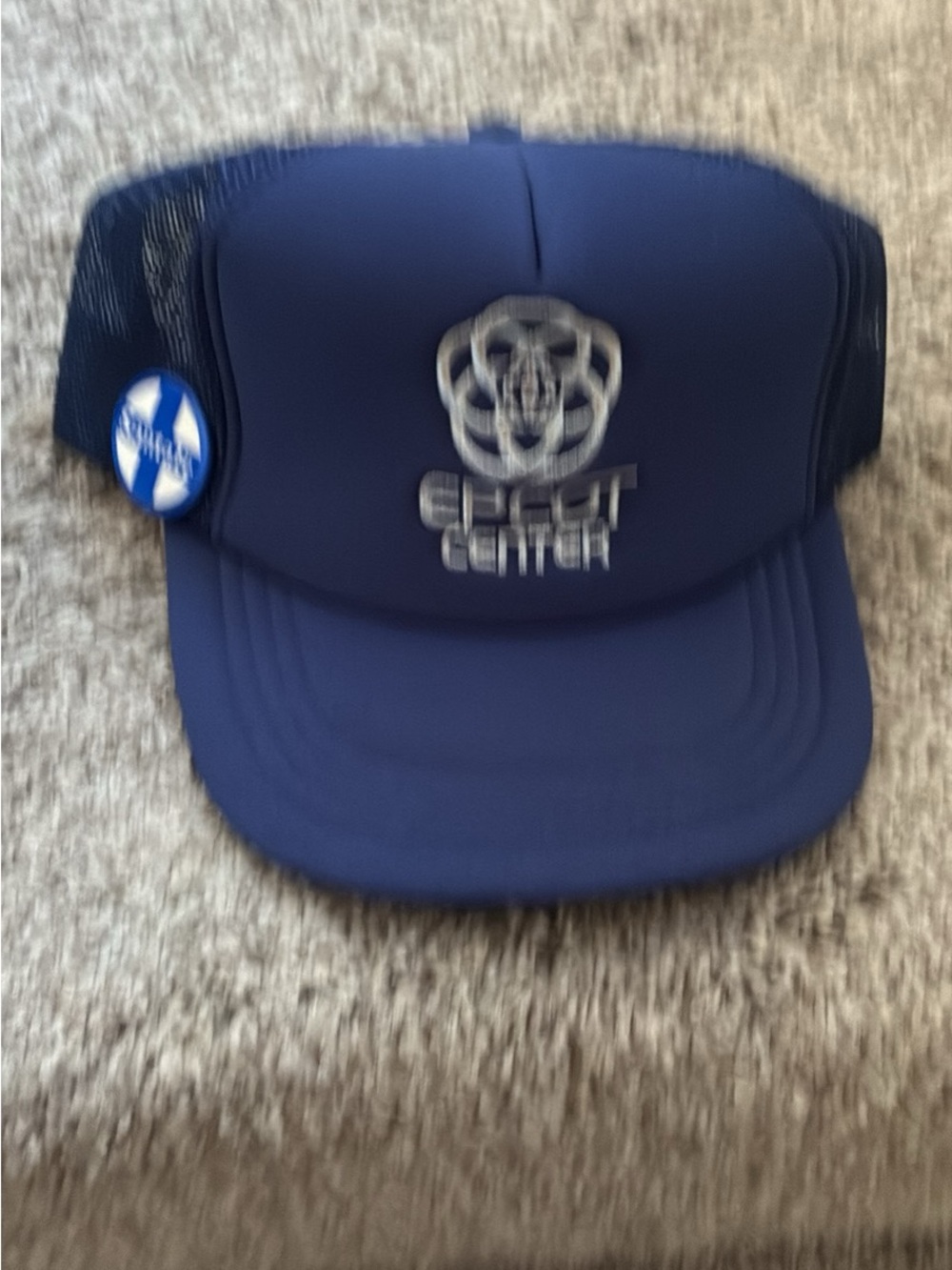 Disney Epcot Navy Blue Trucker Hat with Epcot Emblem